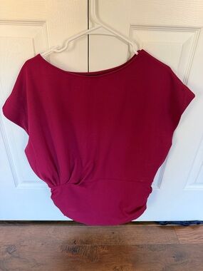 Express Twist-Waist Dolman Top - Berry Pink